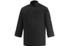 Veste de cuisine unisexe Egochef Safety noire polyester et coton à manches longues