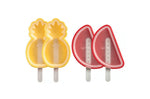 Set de 4 moules à glace Lékué en silicone - Formes pastèque et ananas