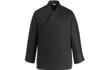 Veste de cuisine unisexe Egochef Sushi noire kimono polyester et coton à manches longues