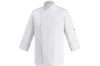 Veste de cuisine unisexe Egochef Cheap Air Plus blanche polyester et coton à manches longues