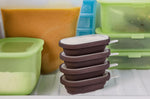 Set de 4 moules à glace Lékué Classic Creamy + pot en silicone noir