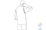 Veste de cuisine unisexe Egochef Cheap Air Plus noire polyester et coton à manches longues