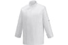 Veste de cuisine unisexe Egochef Ottavio Air Plus blanche 100% microfibre à manches longues