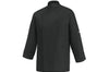Veste de cuisine unisexe Egochef Ottavio Air Plus noire 100% microfibre à manches longues