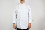 Veste de cuisine unisexe Egochef Rex blanche 100% coton à manches longues