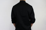 Veste de cuisine unisexe Egochef Safety noire polyester et coton à manches longues