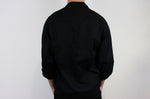 Veste de cuisine unisexe Egochef Sushi noire kimono polyester et coton à manches longues