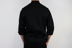 Veste de cuisine unisexe Egochef Cheap Air Plus noire polyester et coton à manches longues