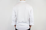Veste de cuisine unisexe Egochef Ottavio Air Plus blanche 100% microfibre à manches longues