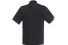 Veste de cuisine unisexe Egochef Pizzaiolo noire 100% Air Plus à manches courtes