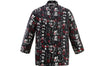 Veste de cuisine unisexe Egochef Sushi caractères japonais kimono 100% coton à manches longues