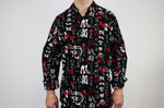 Veste de cuisine unisexe Egochef Sushi caractères japonais kimono 100% coton à manches longues