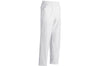 Pantalon de cuisine unisexe Egochef Coulisse blanc 100% coton à poches