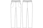 Pantalon de cuisine unisexe Egochef Nurse blanc 100% coton