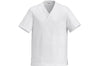 Veste de cuisine unisexe Egochef Leonardo blanche 100% coton à manches courtes