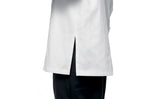 Veste de cuisine unisexe Egochef Leonardo blanche 100% coton à manches courtes