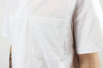 Veste de cuisine unisexe Egochef Leonardo blanche 100% coton à manches courtes