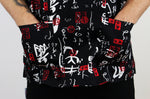 Veste de cuisine unisexe Egochef Leonardo caractères japonais 100% coton à manches courtes