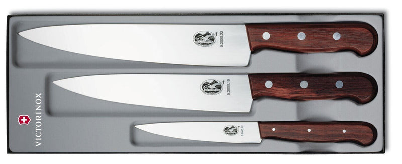 Coffret 3 couteaux de cuisine Victorinox manche en érable