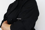 Veste de cuisine unisexe Egochef Safety noire polyester et coton à manches longues