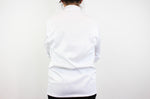 Veste de cuisine unisexe Egochef Cheap Air Plus blanche polyester et coton à manches longues