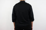 Veste de cuisine unisexe Egochef Ottavio Air Plus noire 100% microfibre à manches longues