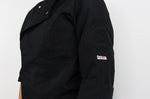 Veste de cuisine unisexe Egochef Ottavio Air Plus noire 100% microfibre à manches longues