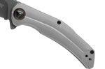 Couteau pliant Kershaw Believer KS.2070 manche en acier inox gris 10,7cm + clip de poche réversible