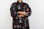 Veste de cuisine unisexe Egochef Sushi caractères japonais kimono 100% coton à manches longues