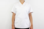 Veste de cuisine unisexe Egochef Leonardo blanche 100% coton à manches courtes