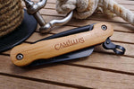 Couteau pliant Camillus Marlin Spike manche en bambou 11,8cm