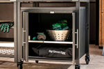 Pack Big Green Egg Large barbecue + convEGGtor + table modulaire + meuble placard + 6 roulettes
