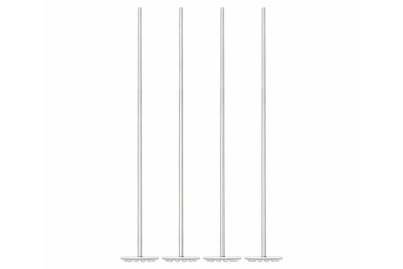 Lot de 4 touillettes + pilons à cocktail Point Virgule en acier inoxydable