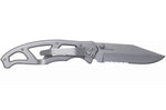 Couteau pliant Gerber Paraframe GE04844 semi-denté manche squelette en acier gris - L