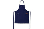 Tablier de cuisine homme DutchDeluxes en coton avec 5 poches - Bleu marine