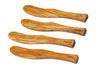 Set de 4 tartineurs courbes Bérard fait main en olivier 17,5cm