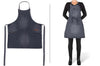 Tablier de cuisine femme DutchDeluxes en coton avec 5 poches - Gris