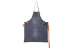Tablier de barbecue DutchDeluxes en coton et cuir - Gris
