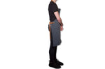 Tablier de barbecue DutchDeluxes en coton et cuir - Gris