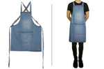 Tablier de cuisine à bretelles DutchDeluxes en coton - Bleu