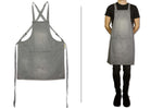 Tablier de cuisine à bretelles DutchDeluxes en coton - Gris
