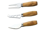Set de 3 ustensiles à fromage Bérard fait main en bois d'olivier