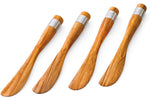 Set de 4 tartineurs Bérard Acero fait main en olivier 17cm