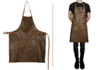 Tablier de barbecue DutchDeluxes en cuir - Marron