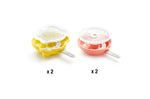 Set de 4 moules à glace Lékué en silicone - Formes donut et bretzel