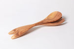 Couverts à salade Bérard Terra faits main en olivier 31,5cm