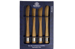Set de 4 tartineurs Bérard Acero fait main en olivier 17cm