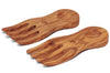 Set de 2 mains à salade Bérard fait main en olivier 20x9cm