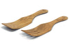 Couverts à choucroute Bérard faits main en olivier 22cm