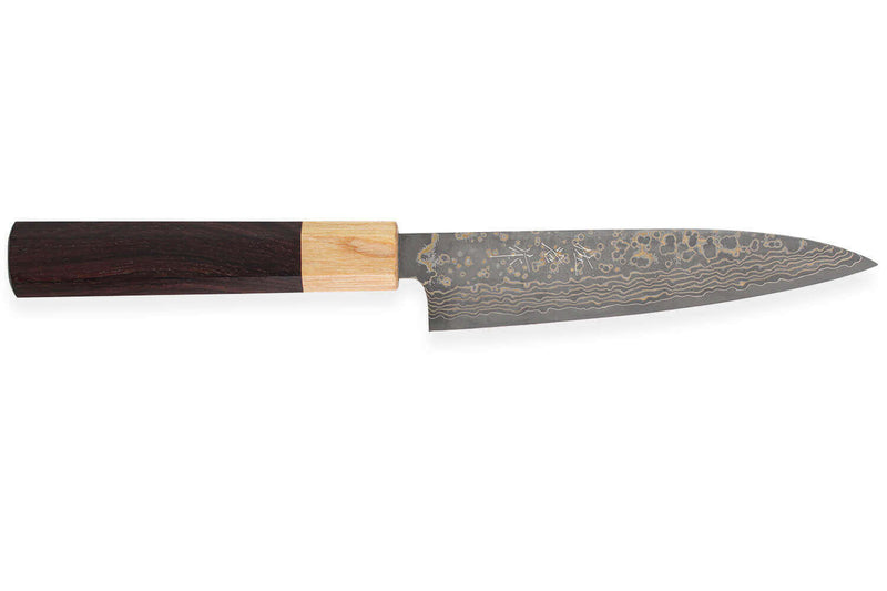 Couteau universel japonais artisanal Takeshi Saji VG10 Gold 13,5cm
